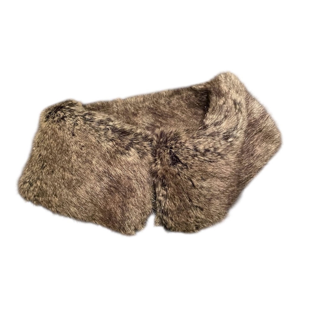 Heim-Made Faux Fur Winter Headband Brown w Black NWOT Russian Style